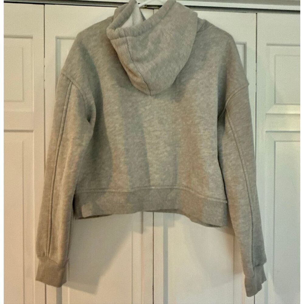 Amazon cropped grey pullover hoodie size M - Picture 8 of 9